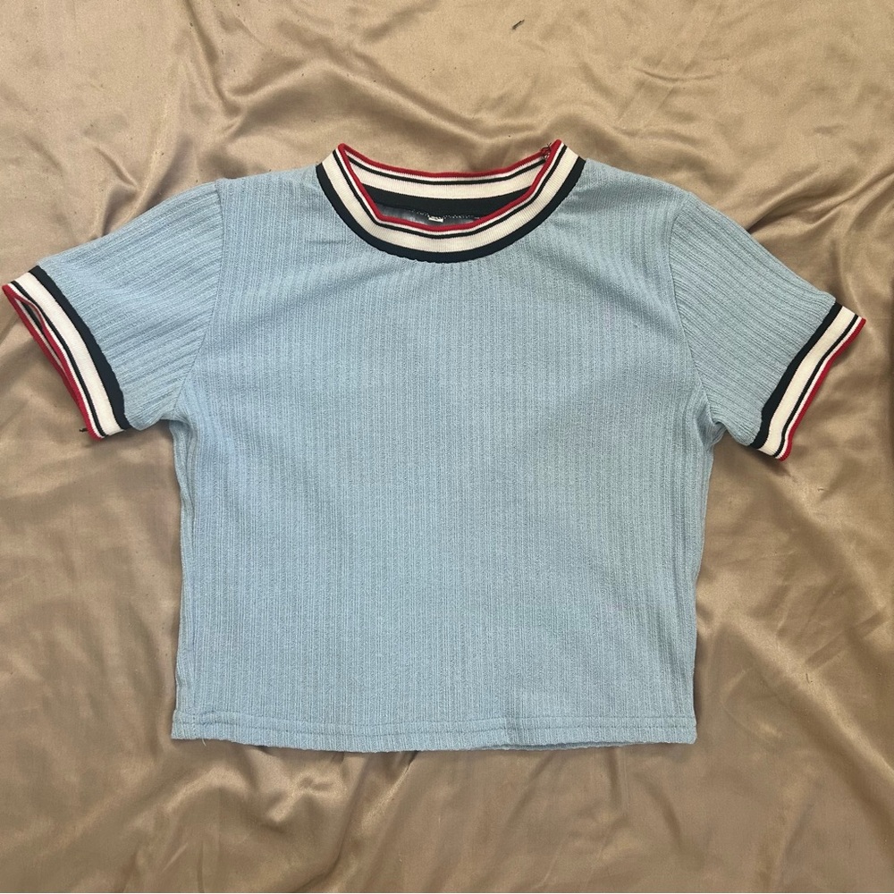 Light Blue Crop Top